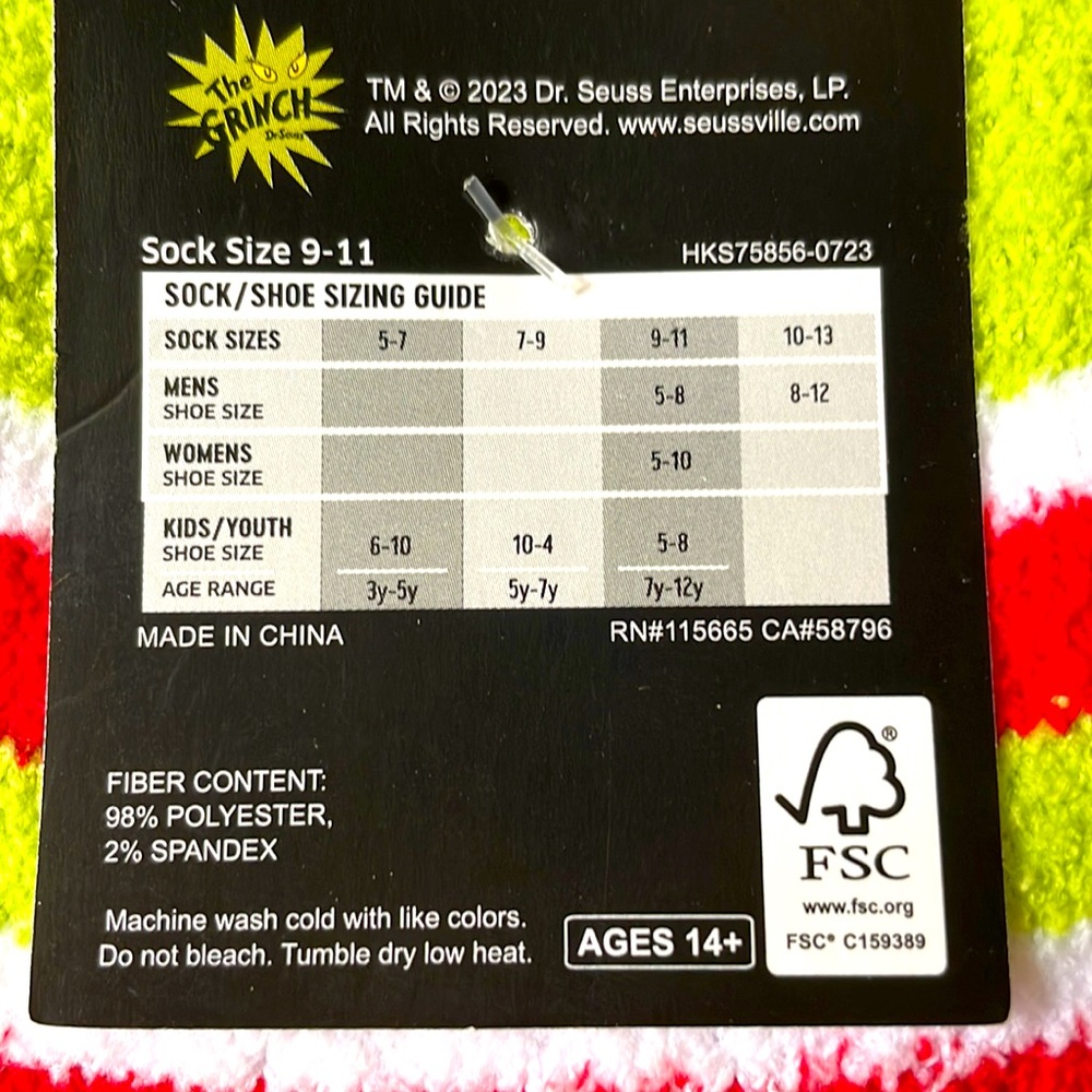 Grinch Crew Socks - Picture 3 of 4